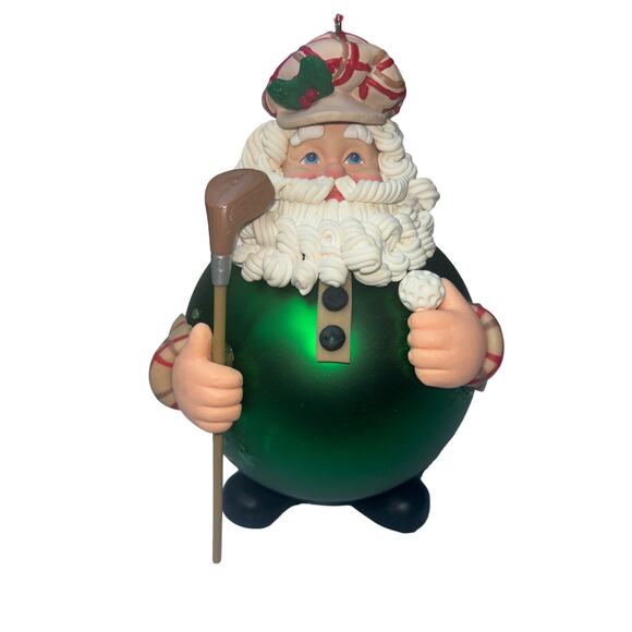 Dept. 56 Vintage Large Scottish Golf Santa Christmas Ornament Original Box Noel - Picture 1 of 9